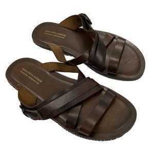 Saks 5th Avenue Sandals Mens size 11.5 brown